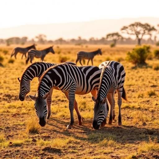 Lake Mburo National Park zebra grazing in the savannah